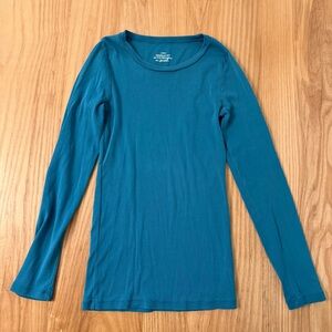 J. Crew Teal Long Sleeve Top